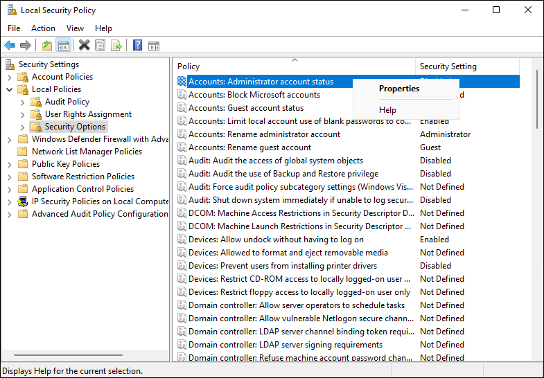Политики безопасности Windows