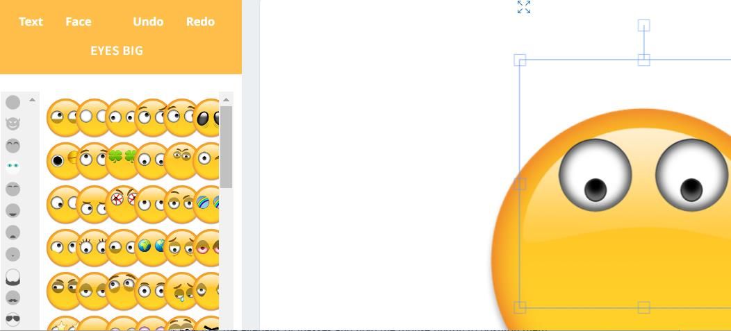 Компоненты глаз в Angel Emoji Maker