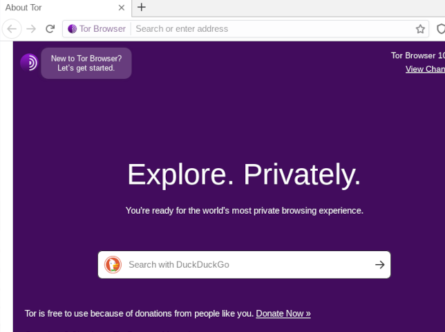 Tor Browser запущен в Chrome OS