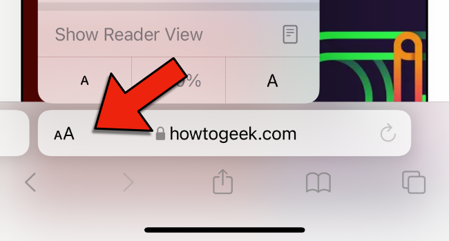 Меню настроек сайта в Safari на iOS 15