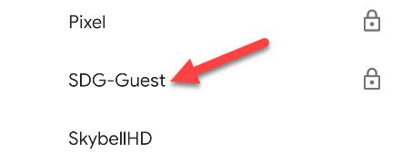Выбор конкретной сети Wi‑Fi для удаления