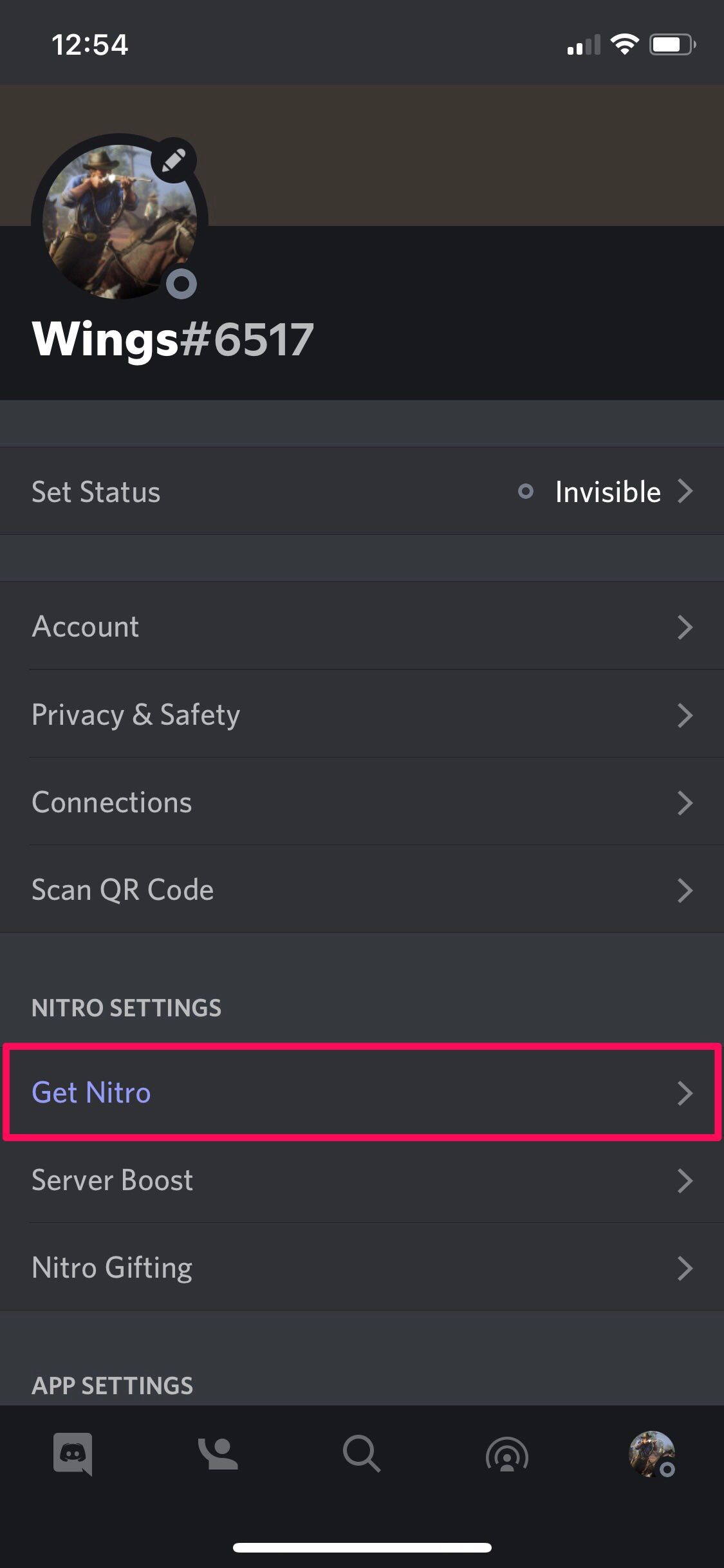 Подписка на Discord Nitro на мобильном