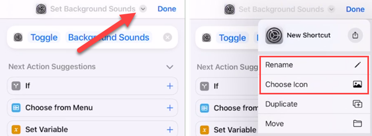 Откройте меню настроек команды, чтобы переименовать и изменить иконку.