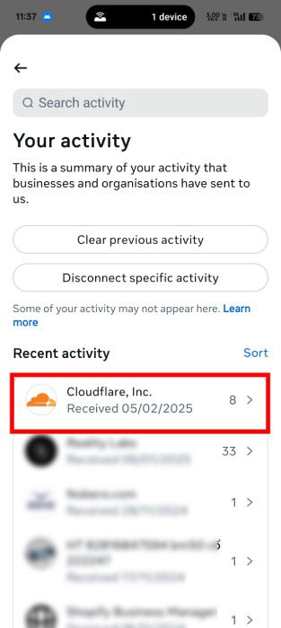Список сайтов и организаций, передающих данные в Instagram