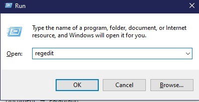 Открытие редактора реестра