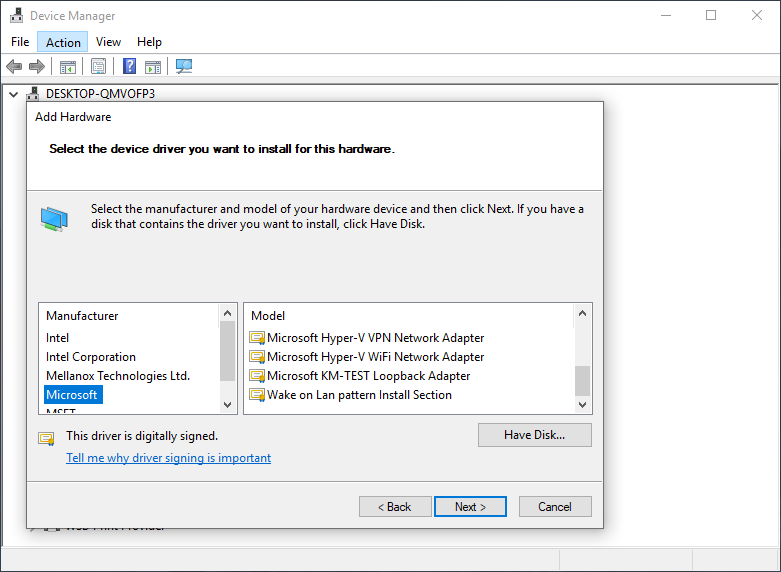 Иконка предупреждения системных драйверов