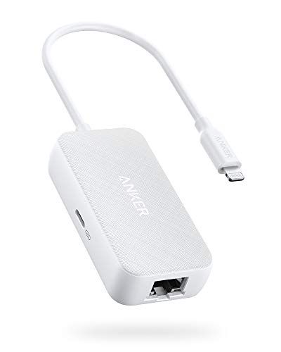 Anker Lightning‑Ethernet адаптер на белом фоне