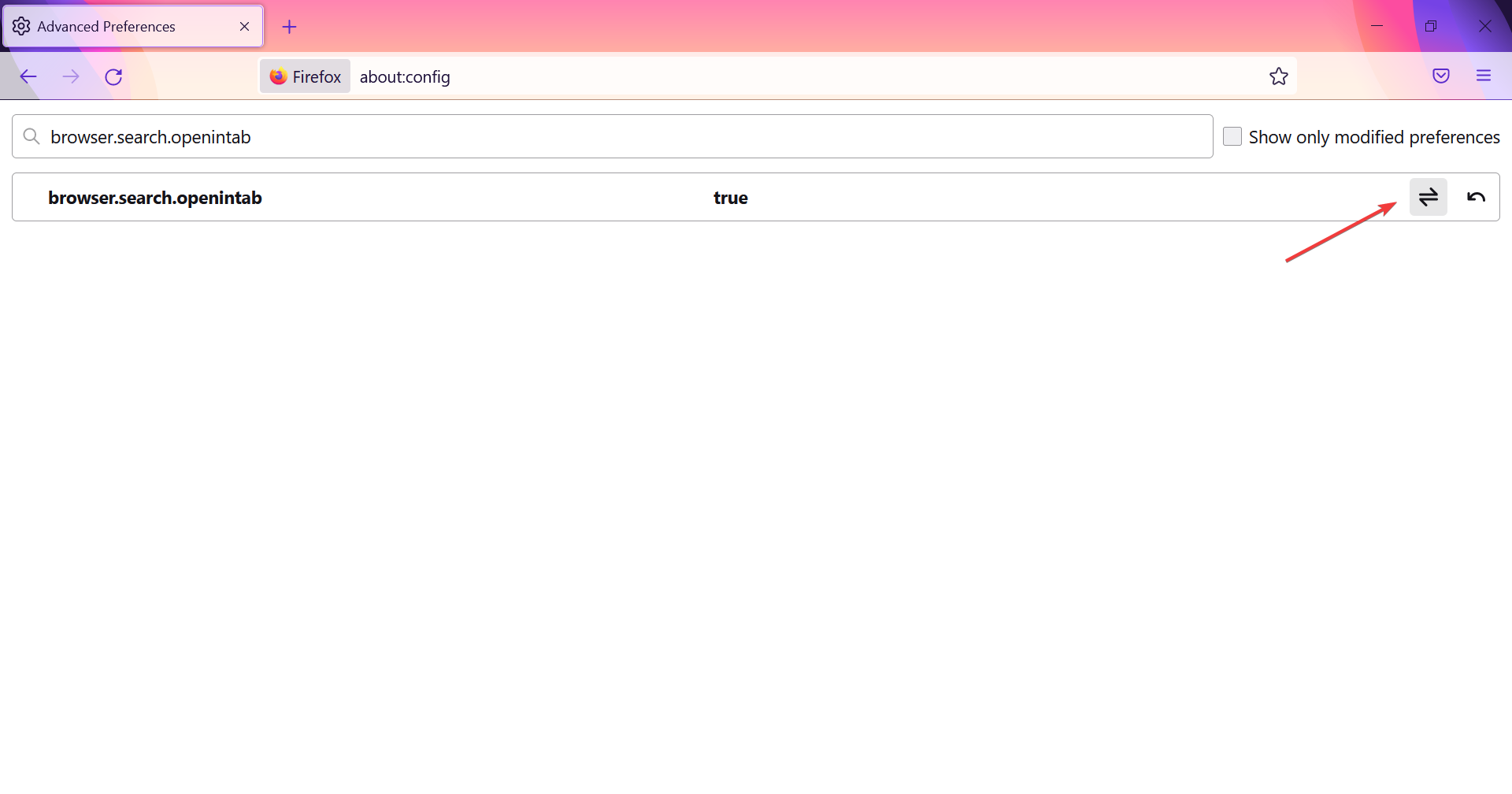 change value to firefox open link in new tab