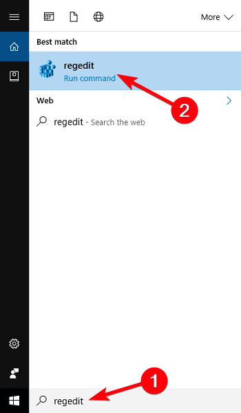 Запуск редактора реестра