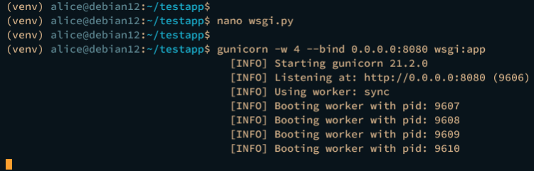 gunicorn run