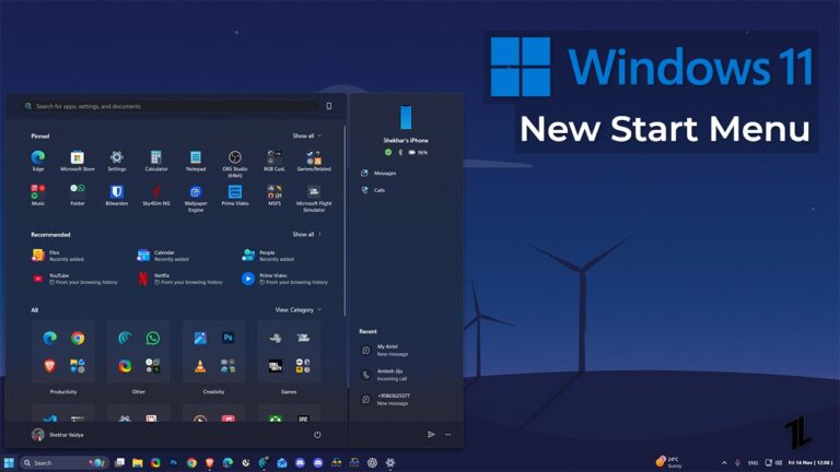 Включить новый Пуск Windows 11 — инструкция