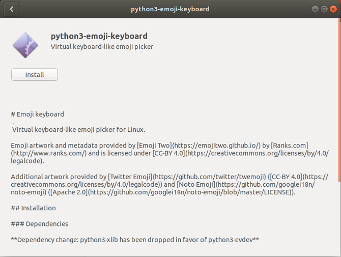 панель Emoji Keyboard в трее Linux