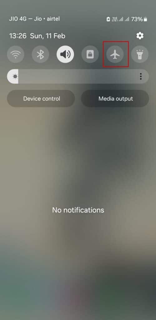 Activar modo avión en Android