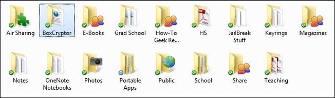 Виртуальный диск BoxCryptor и содержимое