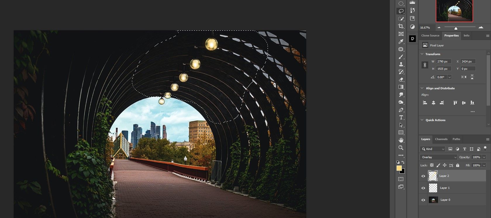 Шаг 12: выделяем область для окружающего света