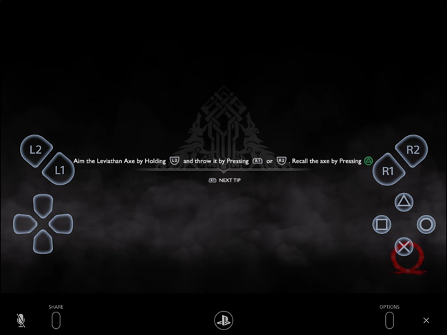 PS4 Remote Play touch controls on iPad