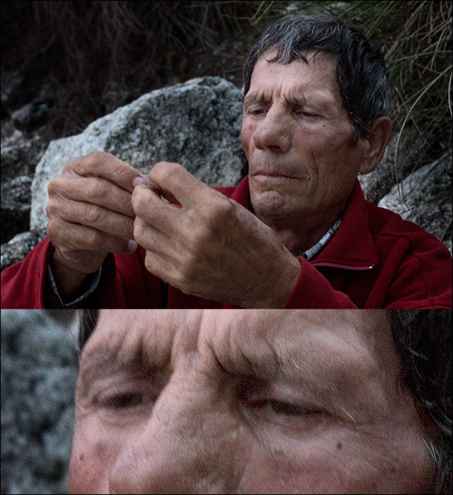 Портрет мужчины с глазами вне фокуса