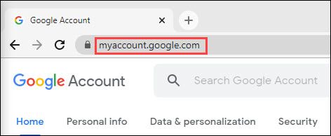 Вкладка Данные и персонализация в аккаунте Google