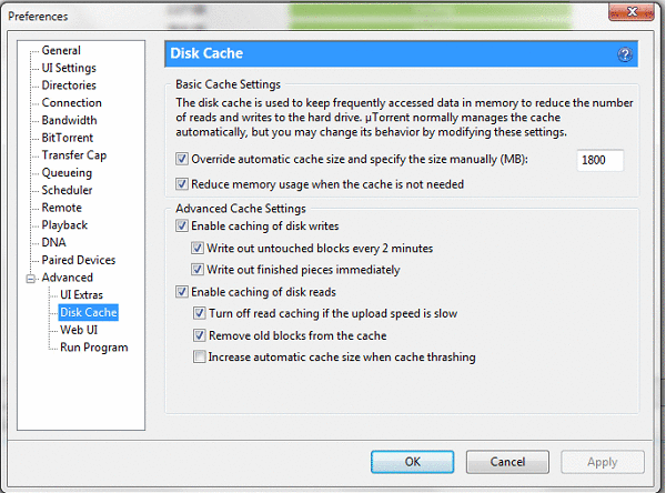 Настройка uTorrent для максимальной скорости