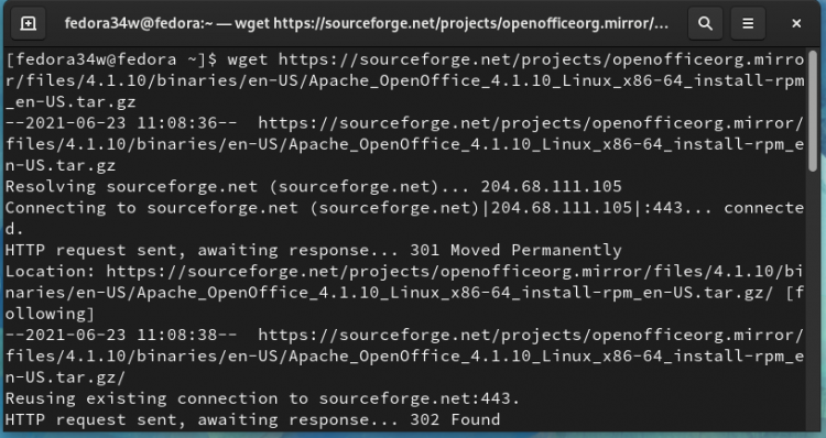 Скачивание архива Apache OpenOffice