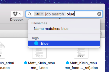 Добавление дополнительных меток в поисковую строку Finder
