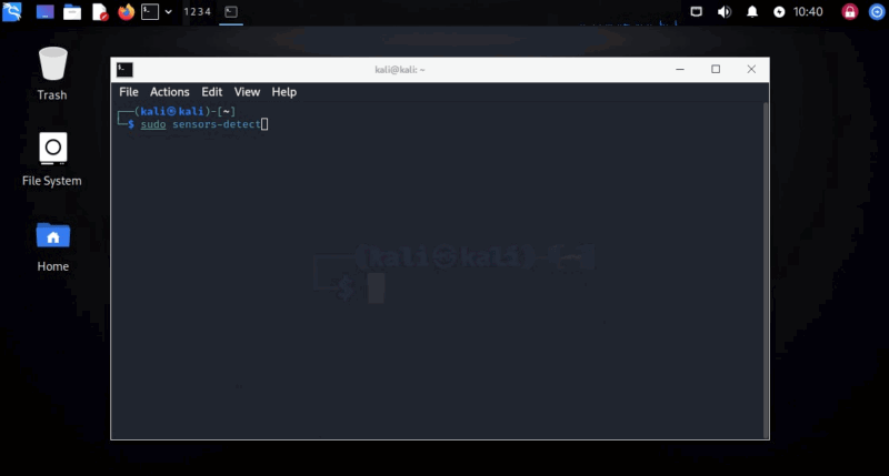 Скриншот терминала Linux с выводом sensors