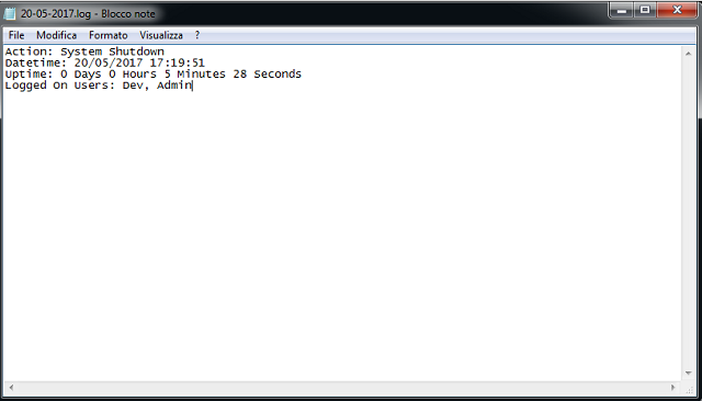 Ícone do programa Shutdown Logger