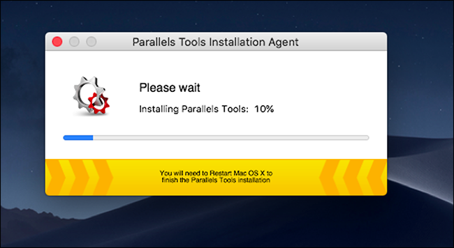 Установка Parallels Tools внутри виртуальной машины