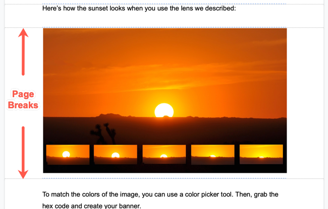 Разрывы страниц после отмены ориентации