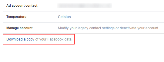Структура скачанного архива Facebook: index.htm и папки с медиа