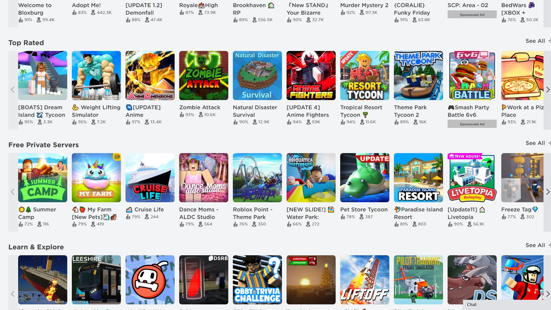 Раздел Discover в Roblox — обзор популярных игр и вдохновение для ваших проектов