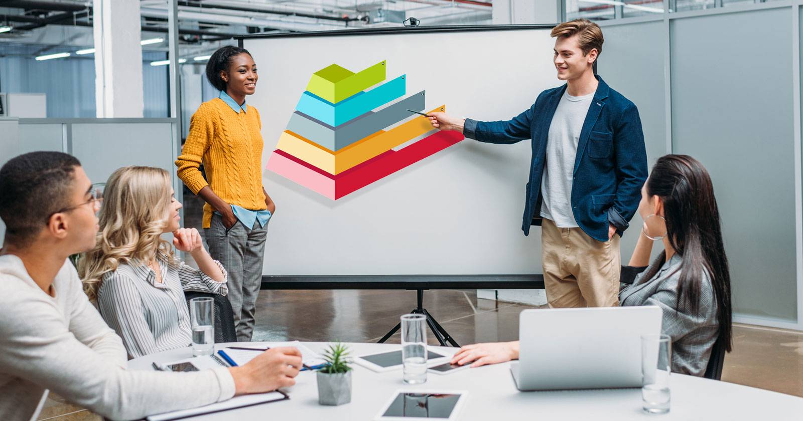 Изображение: анимированная диаграмма Excel в презентации PowerPoint