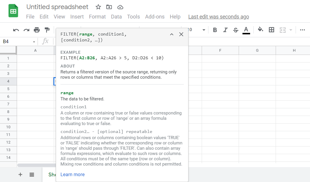 Filter-Function-Syntax