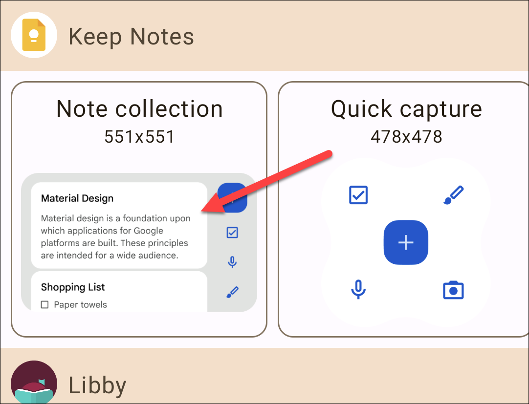 Select a widget to add.