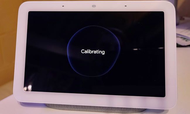 Экран калибровки: Nest Hub считывает положение