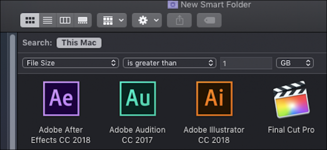 Поиск больших файлов по размеру