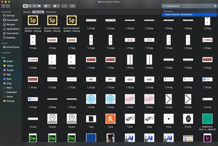 create a smart folder