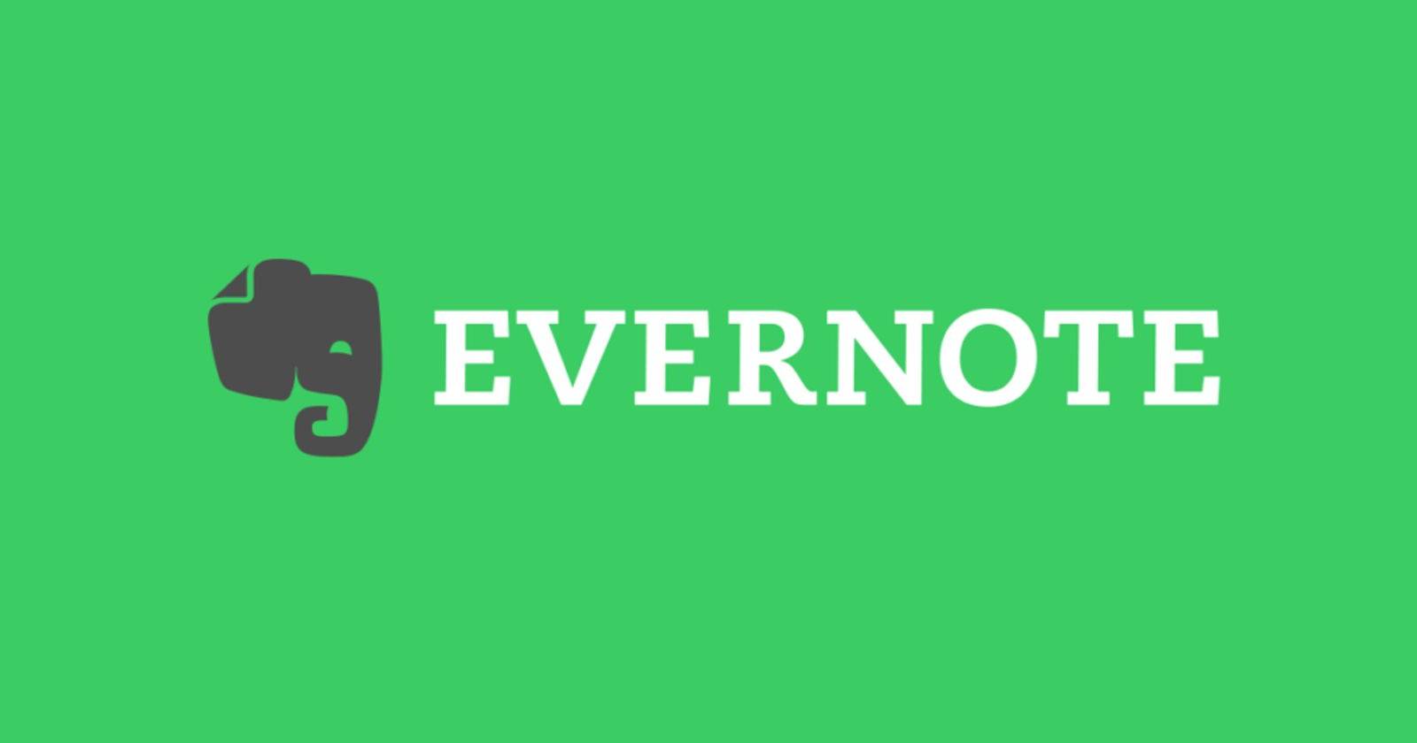Логотип Evernote на тёмном фоне
