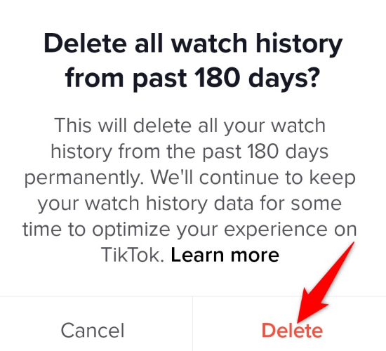 Подтверждение удаления.