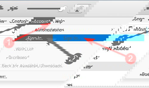 Вход в iTunes с Apple ID