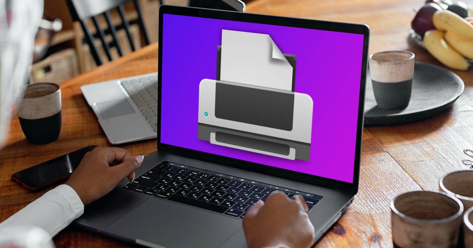 Иконка принтера на MacBook