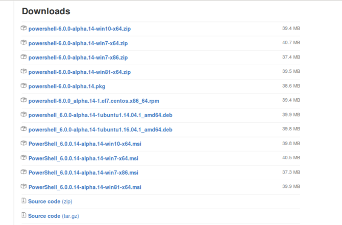 Окно Центра программ Ubuntu при установке PowerShell