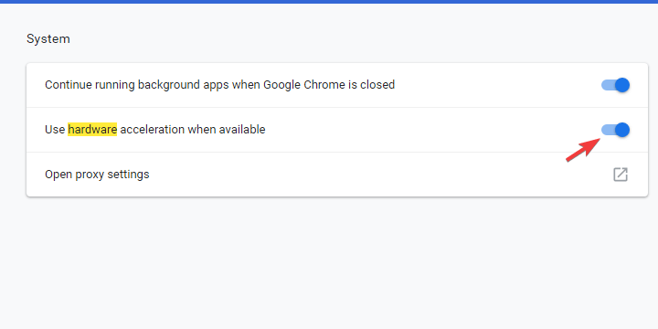 Отключение аппаратного ускорения в Chrome
