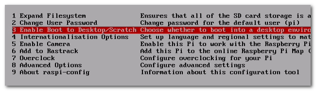 Интерфейс raspi-config