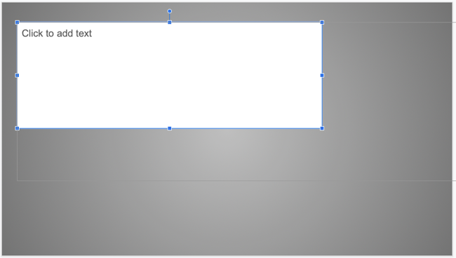 Рисование текстового поля на слайде