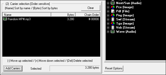 Выбор носителей для извлечения данных в том же порядке