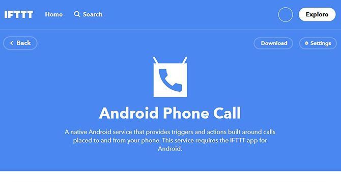 IFTTT — автоматизация уведомлений о звонках