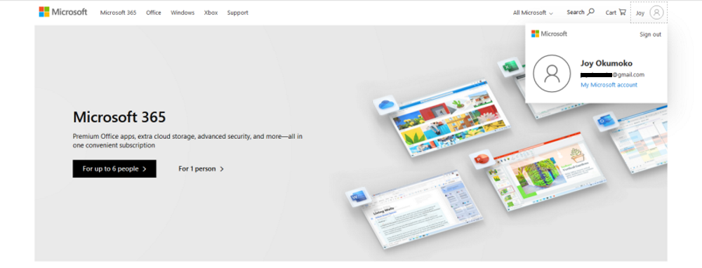Skype 2SV click My Microsoft account