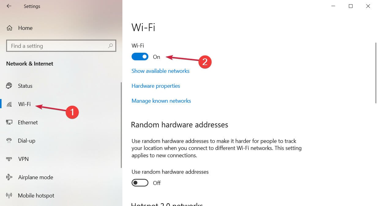 Проверка Wi‑Fi соединения