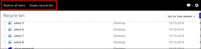 Варианты восстановления и окончательного удаления в OneDrive